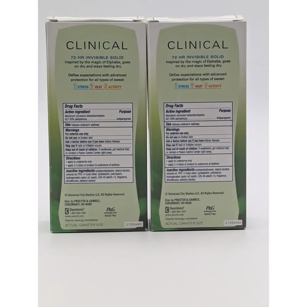 2x Secret Wicked Clinical 72hr Solid Antiperspirant Deodorant Wickedly Wonderful